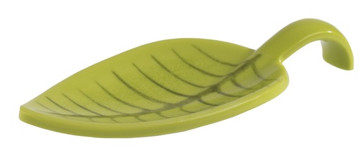 [506386] Bladvormige fingerfoodlepel 10.0x4.5x1.0cm 50 stuks melamine groen