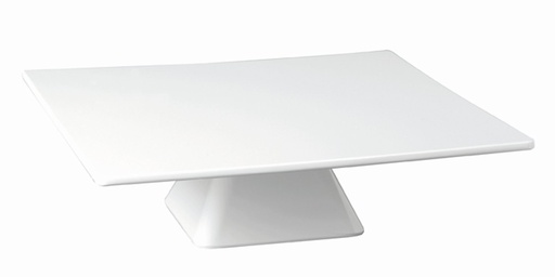[506388] Melamine taartplateau 31.0x31.0x8.0cm Casual wit