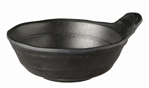 [506408] Melamine kom steenlook 11.5x11.5x4.0cm 0.15 L Zen zwart