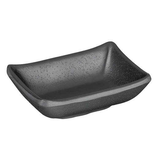 [506411] Kom 9.0x7.0x2.5cm Zen melamine steenlook zwart