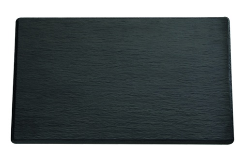 [506418] Serveerschaal GN 2/4 53.0x16.2x1.2cm melamine leisteen effect zwart