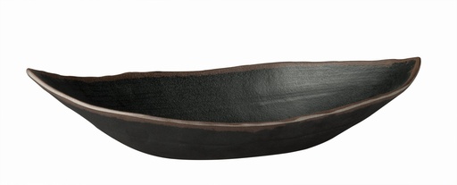 [506429] Schaal Leaf Marone zwart met bruine rand 0.9 liter 36.0x19.0x8.0cm melamine