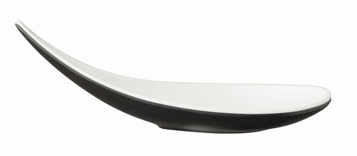 [506446] fingerfoodlepel 14.5x4.5x4.5cm wit/zwart Melamine