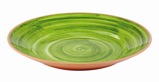 [506454] schaal Ø32.0x3.5cm La Vida naturel binnenzijde groen La Vida decor Melamine