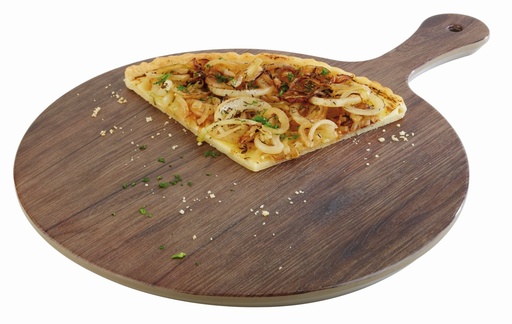 [506456] Melamine dienblad 42.0x30.0x1.5cm eikenlook met structuur en eiken handgreep 12.0 cm