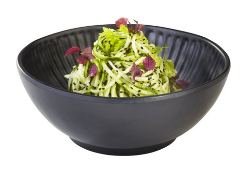 [506468] Kom Aiko melamine zwart stoneware look 1.2 liter Ø 20.5x8.0cm