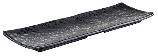 [506476] Serveerschaal Glamour zwart 37.0x11.0x2.5cm melamine