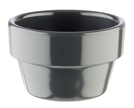 [506503] Melamine dipschaaltje 0.04 liter 6.0x6.0x3.5cm bloempotmodel grijs