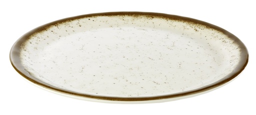 [506508] Melamine bord 30.0x30.0x2.0cm Bruin steenlook met witte rand
