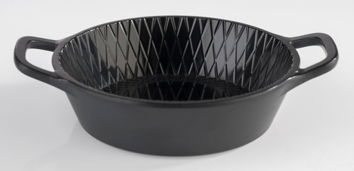 [506578] Melamine minikom met handvat 8.5x11.5x2.5cm 0.07 L zwart
