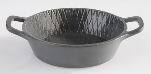 [506581] Melamine mini kom met handvat 8.5x11.5x2.5cm inhoud 0.1 liter Antraciet