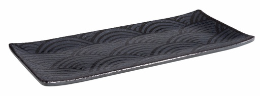 [506603] schaal 23.0x10.5x1.5cm Dark Wave zwart Melamine