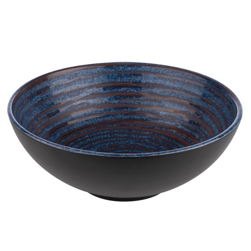 [506641] Kom 24.0x24.0x9.0cm Loops donkerblauw/donkergrijs