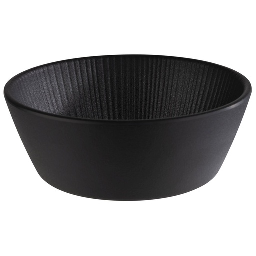[506698] Kom melamine 0.45 liter 15.5x15.5x5.5cm Nero zwart