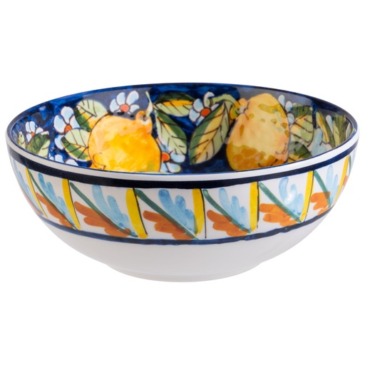 [506712] Kom Mediterraans Wit 1.2 liter 20.5x20.5x8.0cm Melamine