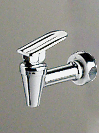 [506872] Druppelvrije kraan lange schacht voor 6.0 liter drankdispenser 18/10 RVS ABS met siliconen afdichting 8.0x3.0x7.5cm