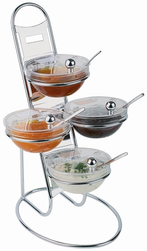 [506930] Etagère 3 etages 30.0x30.0x48.0cm Buffet Verchroomd Metaal Arcoroc