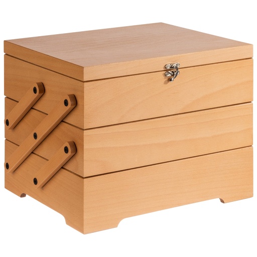 [506953] Buffetkist 70.5x37.0x53.5cm 37.0x29.0x28.0cm naaidoosmodel gesloten licht eikenhout