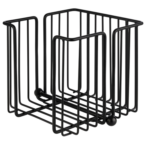 [506967] Servethouder 19.0x19.0x7.5cm Urban Zwart Metaal voor ca. 120 servetten 1/4 Vouw