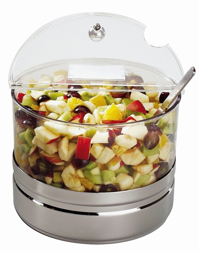 [506984] Koelschaal 22.0x22.0x18.0cm 18/10 RVS met kunststof gepolijst set van 4 stuks