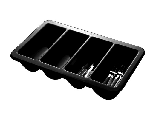 [506997] Polypropyleen bestekbak GN 1/1 53.0x32.5x10.0cm zwart