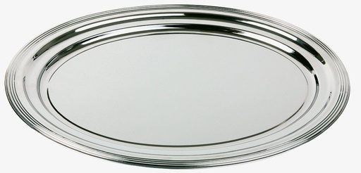 [507034] Ovale Partyschaal 46.0x34.5x1.5cm Klassiek Glanzend Verchroomd