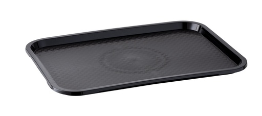 [507061] Dienblad polypropyleen stapelbaar antislip GN 1/1 53.0x32.5x2.0cm Fastfood zwart