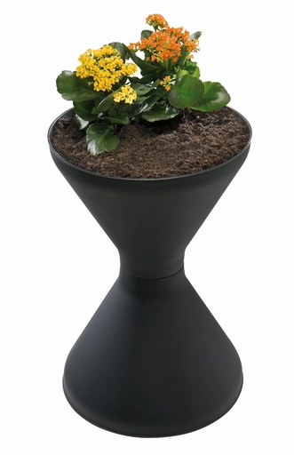 [507068] Staande asbak 40.5x40.5x64.5cm Diabolo inclusief zeef en 1.5 kg zand verzinkt metaal