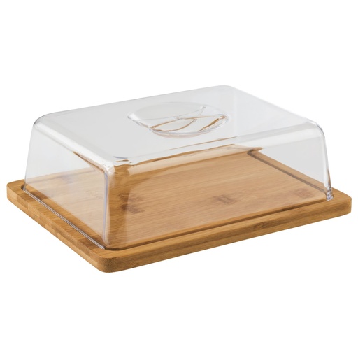 [507094] Bamboe serveerschaal met deksel 24.0x18.5x8.0cm
