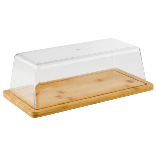 [507095] Bamboe presenteerschaal met deksel 32.0x16.5x11.0cm