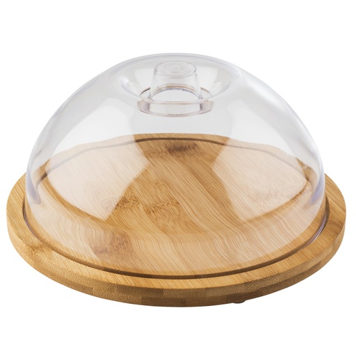 [507096] Bamboe schaal met deksel 20.5x20.5x10.0cm