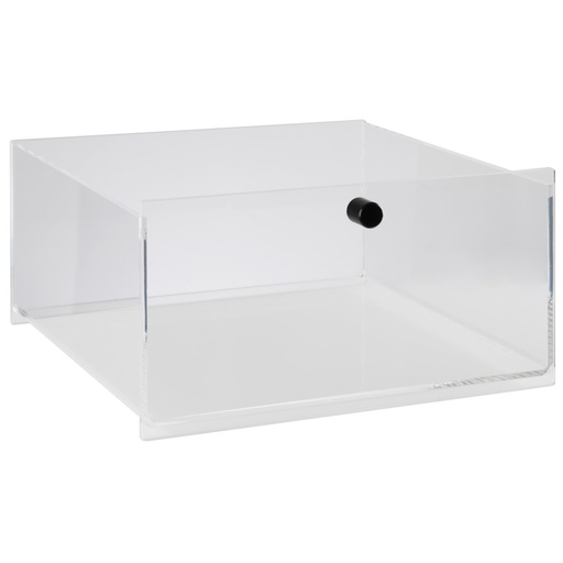 [507107] Acryl Lade met zwarte knop 34.0x32.0x17.5cm