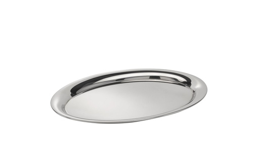 [507113] Dienblad ovaal 26.5x19.0x1.0cm Kaffeehaus rvs hoogglans gepolijst