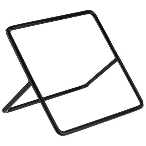 [507154] Buffet standaard vierkant metaal PVC 12.0x12.0x7.0cm zwart met zwarte antislipcoating