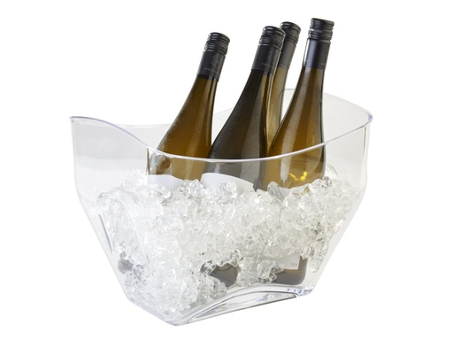 [507189] Wijn- en champagnekoeler 7.0 liter 31.5x21.5x24.5cm MS Transparant