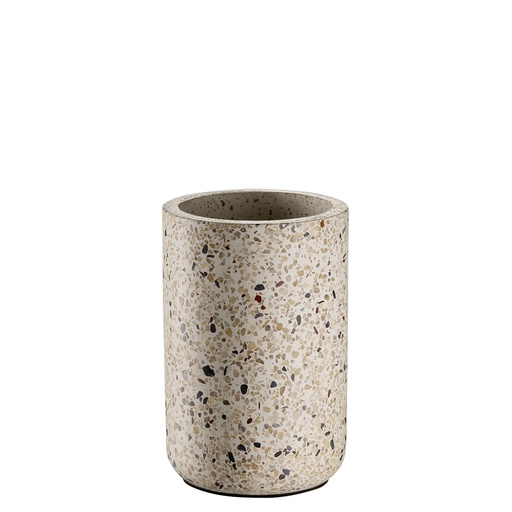 [507205] Flessenkoeler 12.5x12.5x19.0cm binnenmaat Ø10.0cm terrazzo-look beton