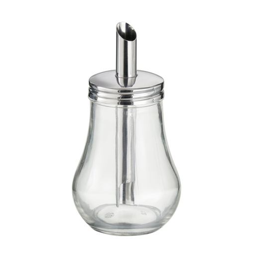 [507211] Suikerdispenser Rond 250.0 ml 8.4x15.5cm RVS Glazen