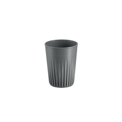 [507230] Herbruikbare to go polypropyleen beker met randinkeping zonder deksel 300.0ml Ø 8.5x11.0cm antraciet