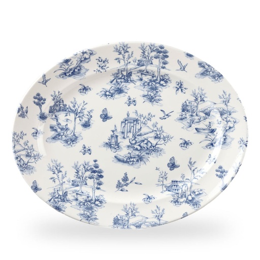 [507860] Schaal ovaal 36.5cm x 29.3cm Vintage Prints Toile Prague Churchill