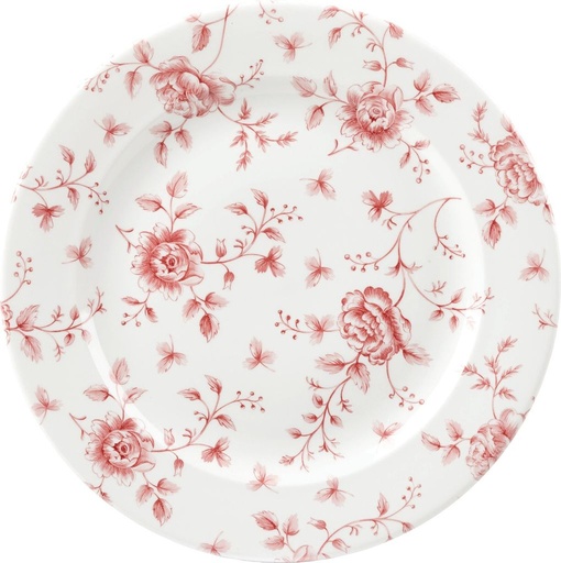 [507996] Bord plat 27.6cm Vintage prints rose chintz cranberry Churchill