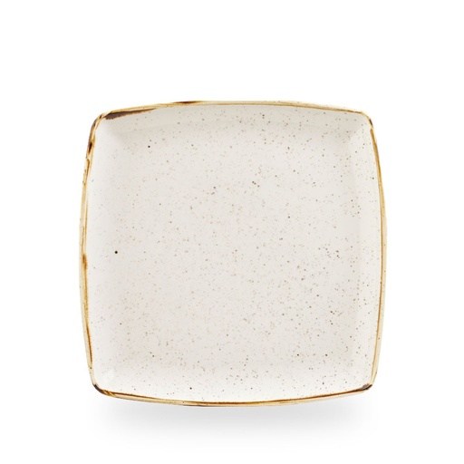 [508084] Bord diep 26.8cm x 26.8cm Stonecast Barley White Churchill