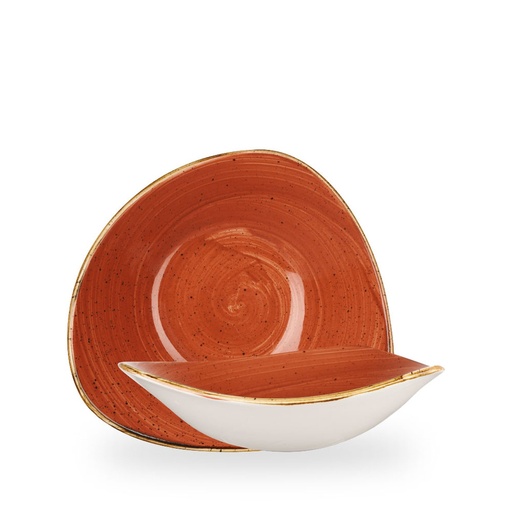 [508116] Kom driehoek 23.5cm 60.0cl Stonecast Spiced Orange Churchill
