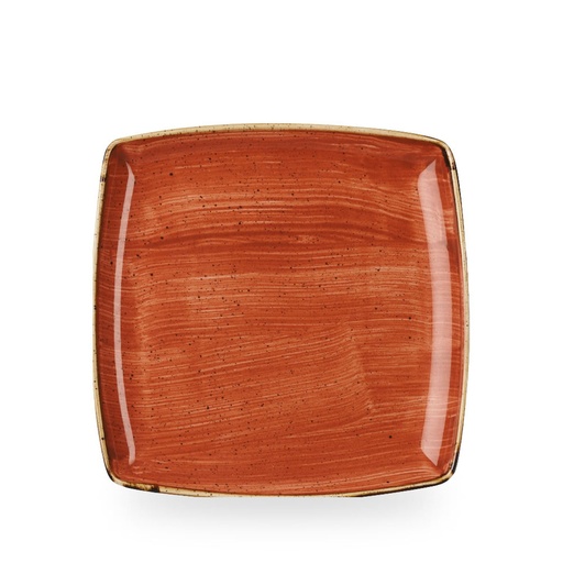[508119] Bord diep 26.8cm x 26.8cm Stonecast spiced orange Churchill