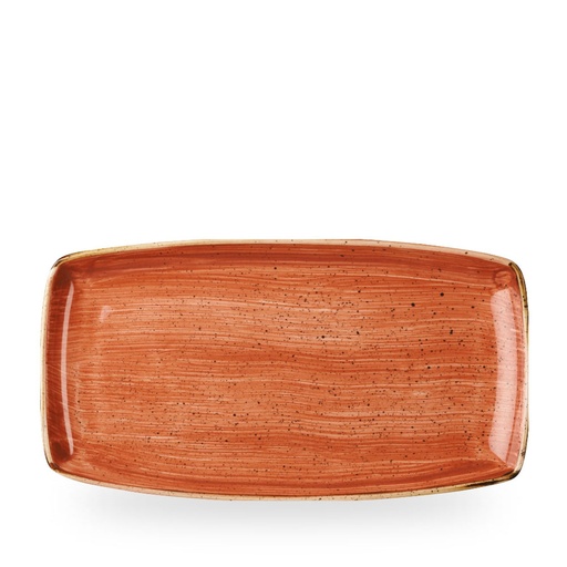 [508120] Schaal rechthoek 34.5cm x 18.5cm Stonecast Spiced Orange Churchill