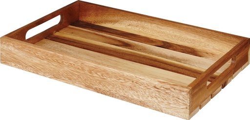 [508222] Schaal rechthoek 38.0cm x 24.0cm h 4.8cm Natural Acacia Wood Churchill