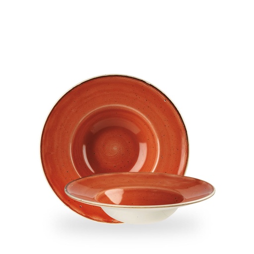 [508240] Bord diep 24.0cm 28.4cl Stonecast Spiced Orange Churchill