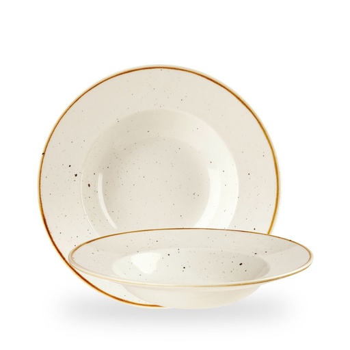 [508245] Bord diep 28.0cm 46.8cl Stonecast Barley White Churchill