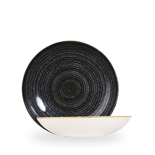 [508278] Bord coupe diep 24.8cm 113.6cl Studio Prints Homespun charcoal black Churchill