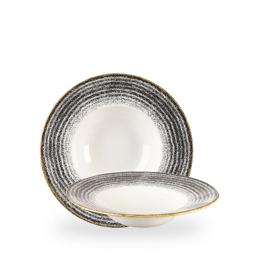 [508328] Bord diep 24.0cm 28.4cl Studio Prints Homespun Charcoal Black Churchill