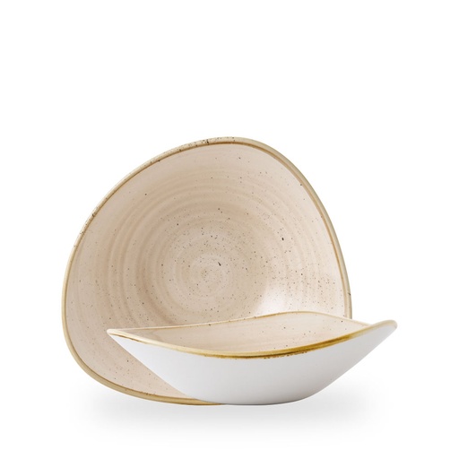 [508339] Kom driehoek 23.5cm 60.0cl Stonecast Nutmeg Cream Churchill